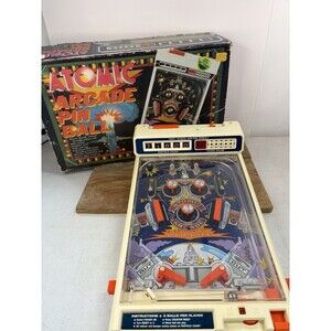 Vintage 1970’s Tomy Atomic Arcade Pinball Game in Box Fully Functional / Works